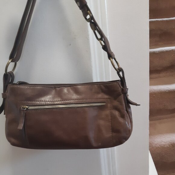 Brown soft genuine leather convertible Derek Alexander bag - Picture 1 of 14